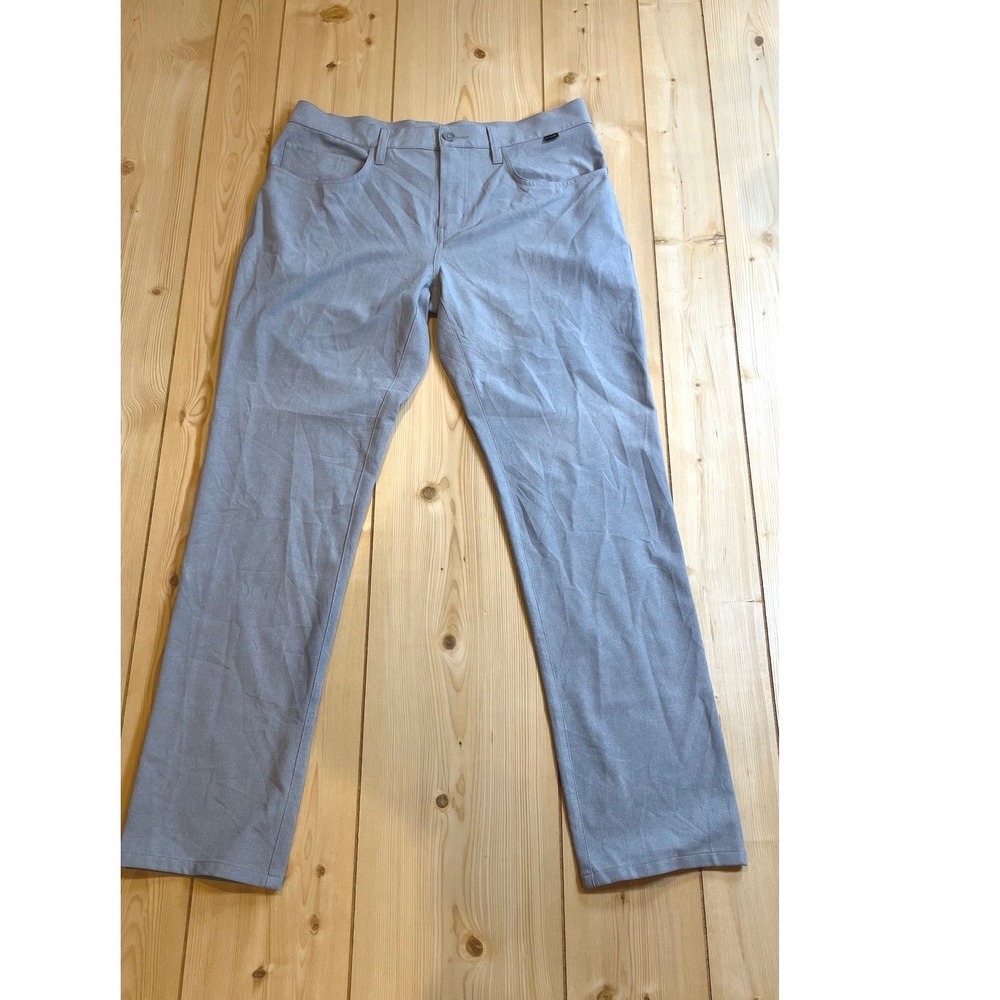 TravisMathew Mens Grey Performance Golf Pants Stretch‎ 5-Pocket Size 34x31